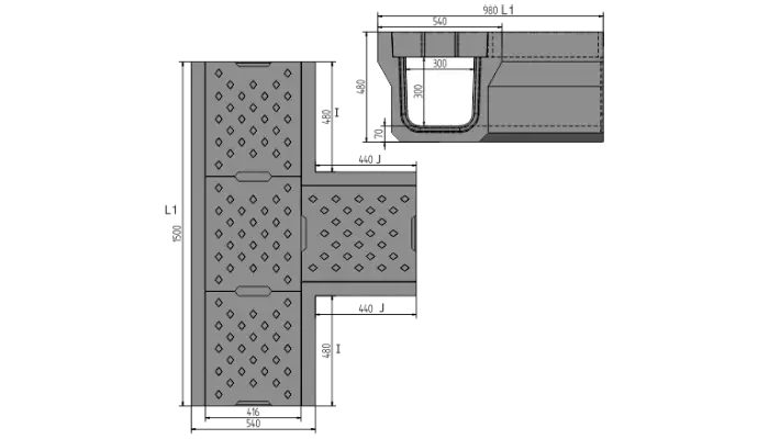 U Drain T Junction Arrangement Diagram